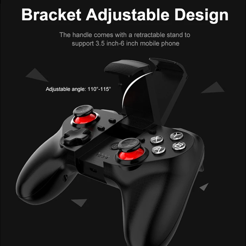 Sovawin PUBG Controller Mobile Controller For iPhone Gamepad Bluetooth Android Wireless Joystick Plug and Play with Phone Holder