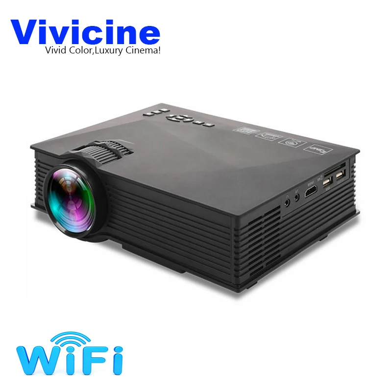 

Vivicine UC46+ Portable Mini LED Projector Optional WIFI Wireless Miracast DLNA Airplay Home Video Game Proyector Beamer