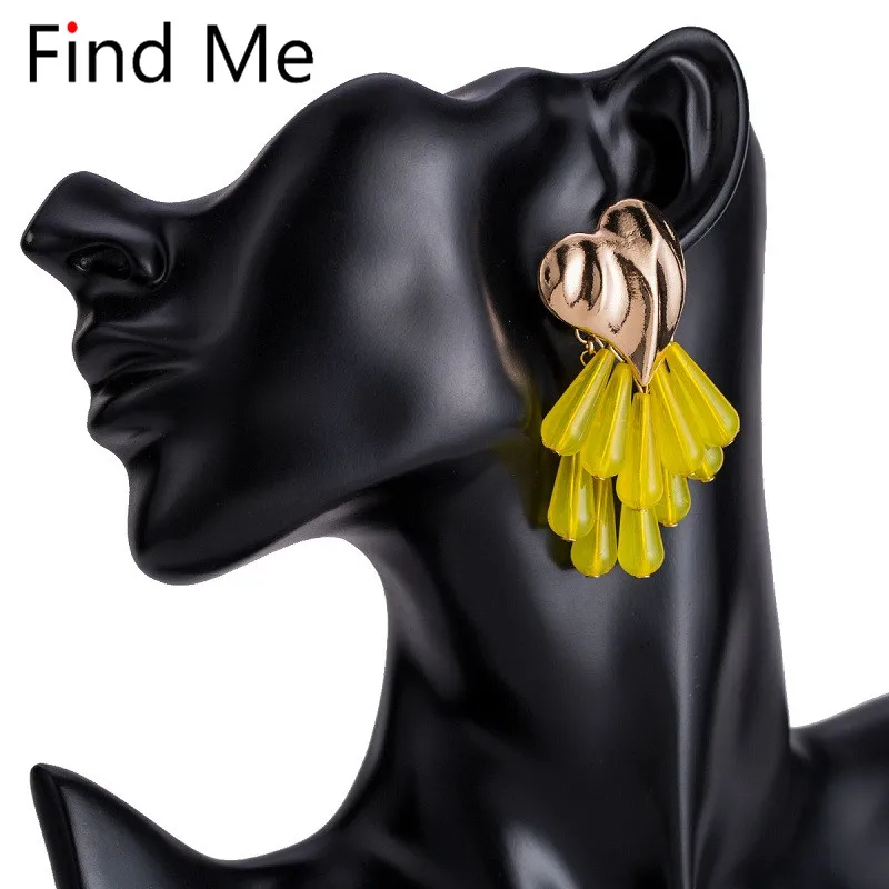 Женские серьги подвески Find Me цветные длинные из смолы с кисточками украшения в