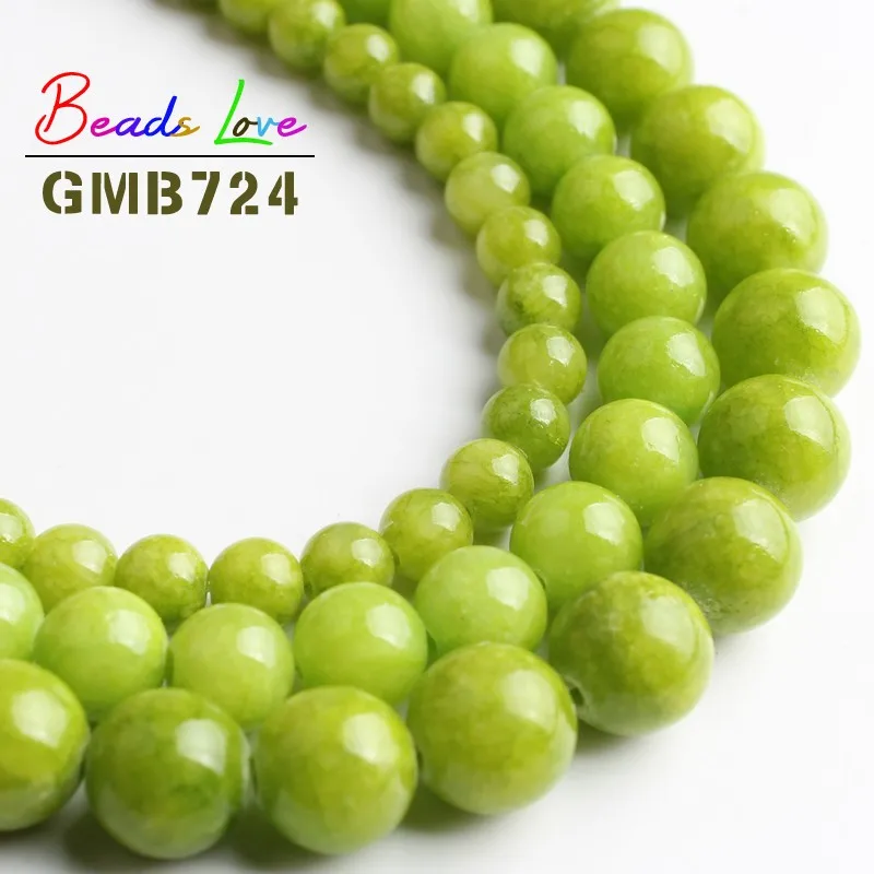 

Natural Green Jades Stone Round Loose Beads For Jewelry Making Diy Bracelet Necklace Accessories Wholesale Perles 6 8 10mm 15''