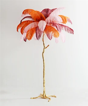 

Nordic Ostrich feather living room floor lamp stand lamp bedroom modern interior lighting decorative floor lights standing lamps