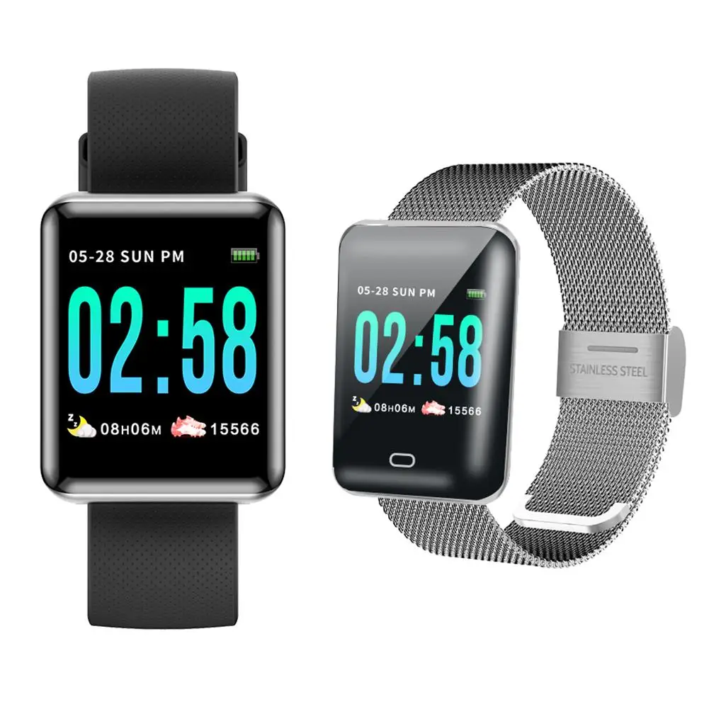 

Lans Sports Heart Rate Blood Pressure Massage Phone Remind Smart Wrist Watch Bracelet