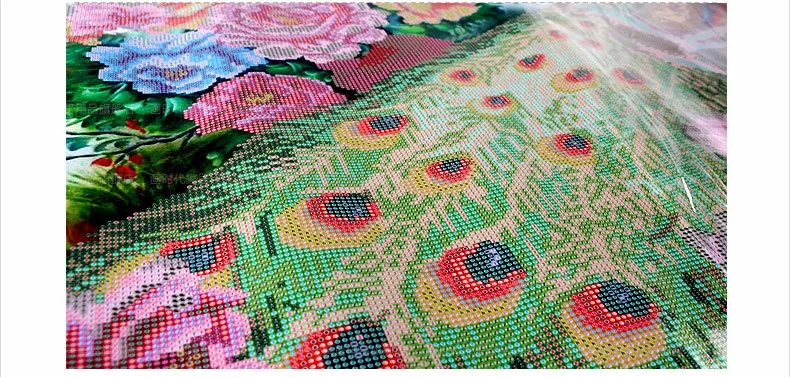 DIY 5D алмазная вышивка павлин круглые стразы домашний декор вышивка крестиком Животные узоры Рукоделие украшение
