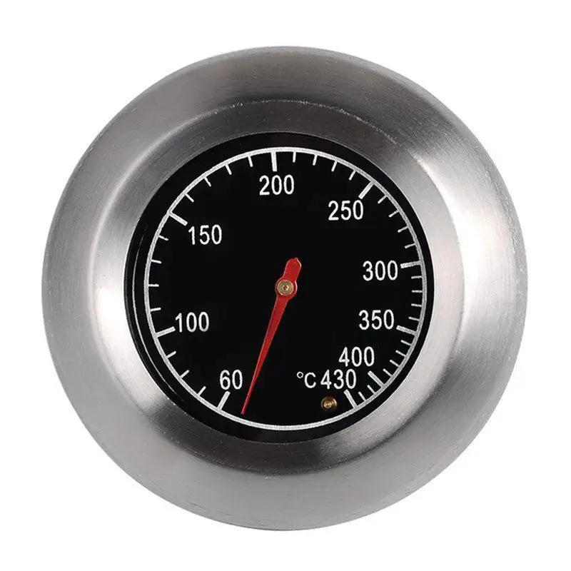 

LUOEM 7.6cm Outdoor Stainless Steel BBQ Oven Thermometer Temp Gauge Oval Shaped BBQ Thermometer Controller Outdoor