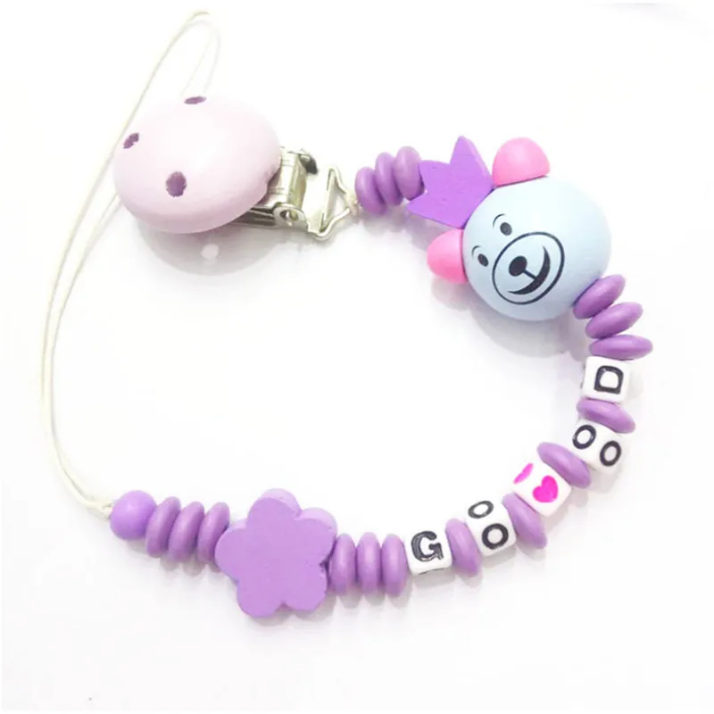

Infant Toy Accessories Color Wooden Molar Anti-off Chain Spell Letters Chain Chew Toys