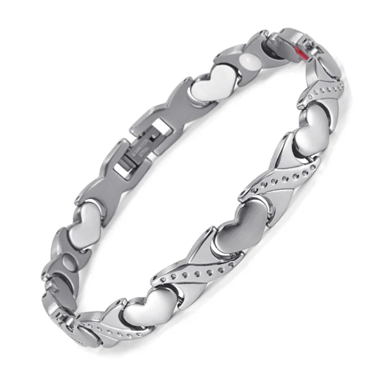 

Titanium Heart-shaped Four-in-one Bracelet Magnet Germanium Anion Far Infrared Element Bracelet