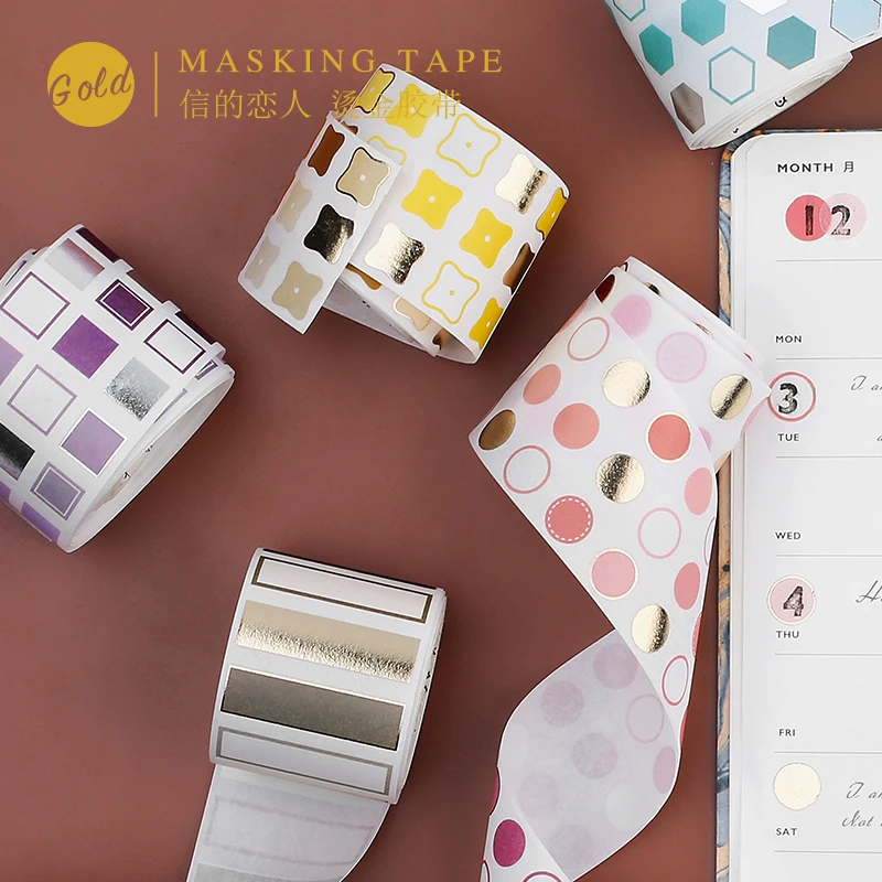 

40mm wide Practical geometry / square / dot decoration washi Tape DIY Diary scrapbooking masking tape escolar