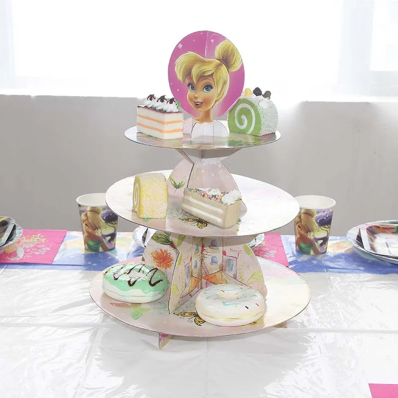 Omilut эльф Tinkerbell Декор Tinkerbell 1th День рождения одноразовые салфетки/тарелки/чашки/крышки Летающий эльф фея Динь-Динь торт - Цвет: Cake Stand