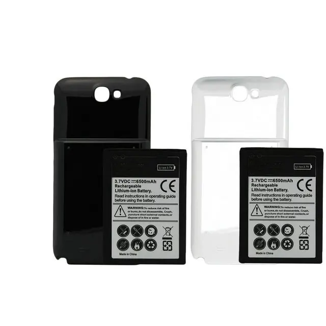 

3pcs/lot 6500mAh Extended Battery + 2 Optional Color Case For Samsung Galaxy Note 2 II N7100 N7105 I605 I607 R950 T889 L900 I317