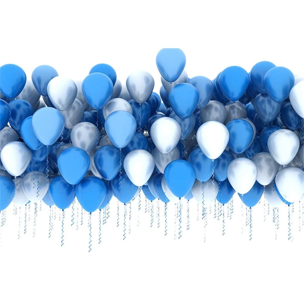 Photography Background Happy Birthday Navy Blue And Silver Balloons White Backdrop Vinyl For Kids Birthday Party Photo Pictures Background Aliexpress