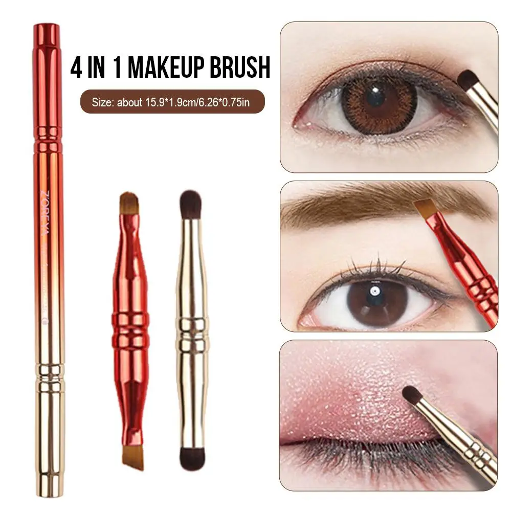 

4 in 1 Makeup Brush Rayon Oblique Eyebrow Eye Shadow Brushes Multi-Function Beauty Tools