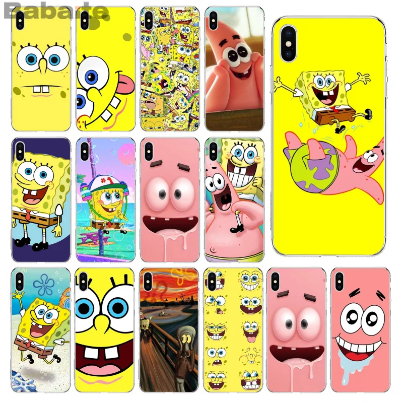 

Babaite SpongeBob SquarePants Sponge Bob TPU Soft Silicone Phone Case for iPhone X XS MAX 6 6s 7 7plus 8 8Plus 5 5S SE XR