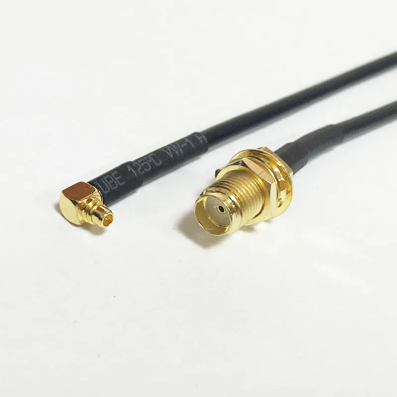 

New Modem Coaxial Cable SMA Female Jack nut Switch MMCX Male Plug Right Angle Connector RG174 Cable 20CM 8" Adapter RF Jumper