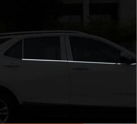 2pcs Для украшения автомобиля из нержавеющей стали с полным окном полоски обшивка подходит для Chevrolet Equinox - Цвет: 2pcs