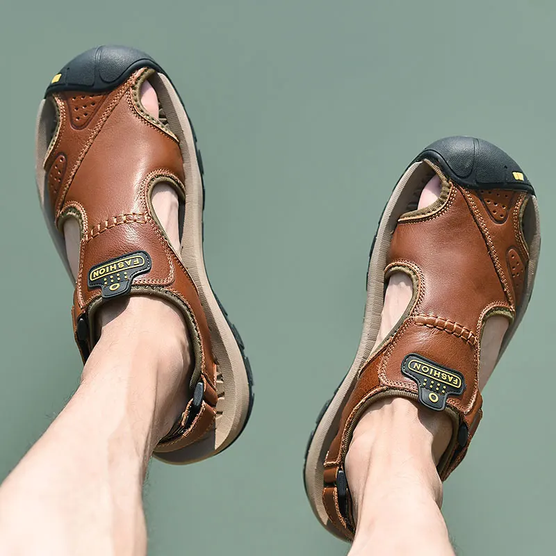 Мужские Мягкие Летние сандалии дышащие легкие пляжные шлепанцы Zapatos большие