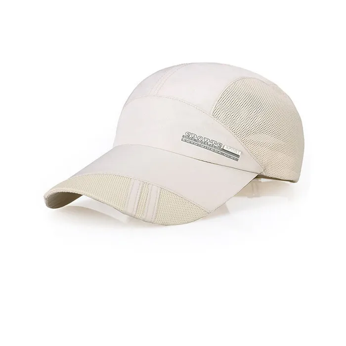 M046 Beige Dichski Лето быстросохнущая Мужская Беговая шапка дышащая сетчатая шляпа скалолазание Бег Спорт Велоспорт езда унисекс регулируемые кепки - Цвет: M046 Beige