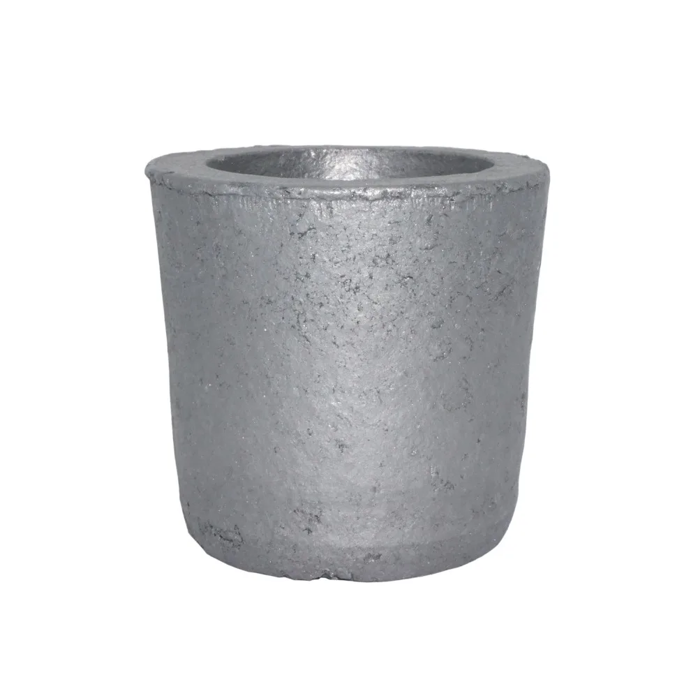 0.5# Foundry Silicon Carbide Graphite Crucibles Cup Furnace Torch Melting Casting Refining Gold Silver Copper Brass Aluminum