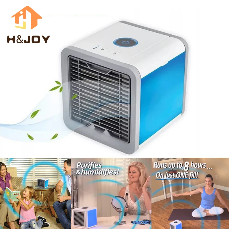 

Upgraded High Quality Portable Fan USB Rechargeable Mini Air Conditioner Air Cooler Fans Soothing 7 Colors LED Light Cooler