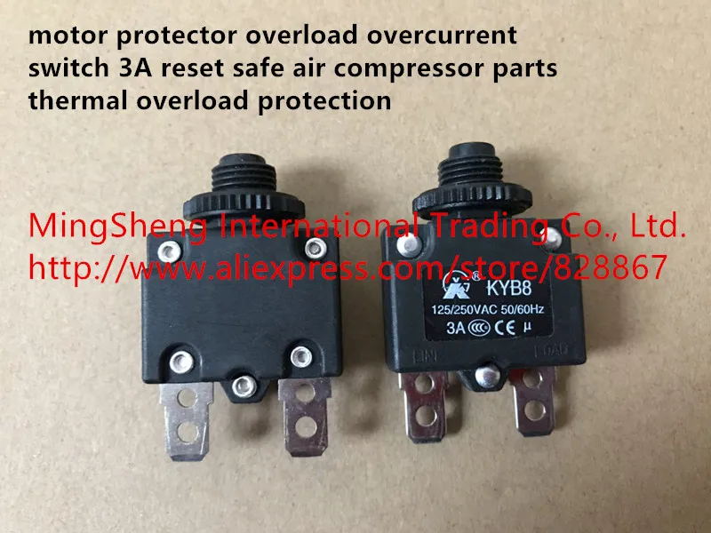 Original new 100 motor protector overload overcurrent switch 3A reset