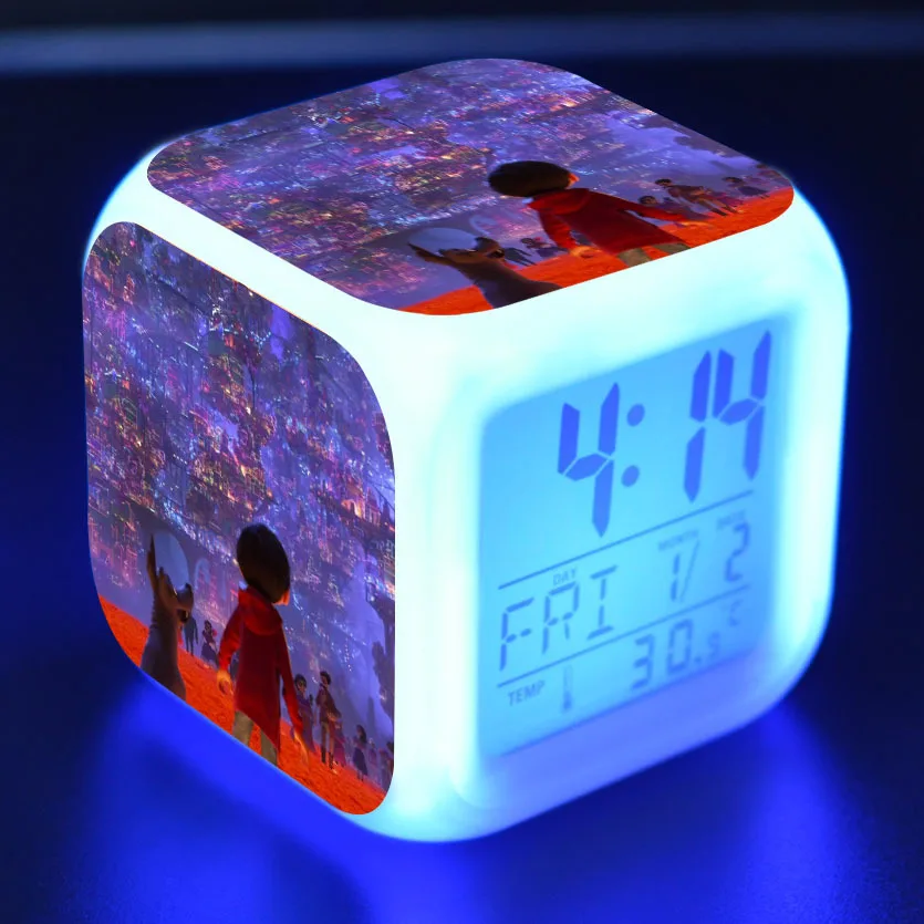 Мультяшный будильник для мальчиков детские игрушки Led reloj будильник, цифровой Электронные часы с будильником Пробуждение свет стол reveil wekker - Цвет: 23