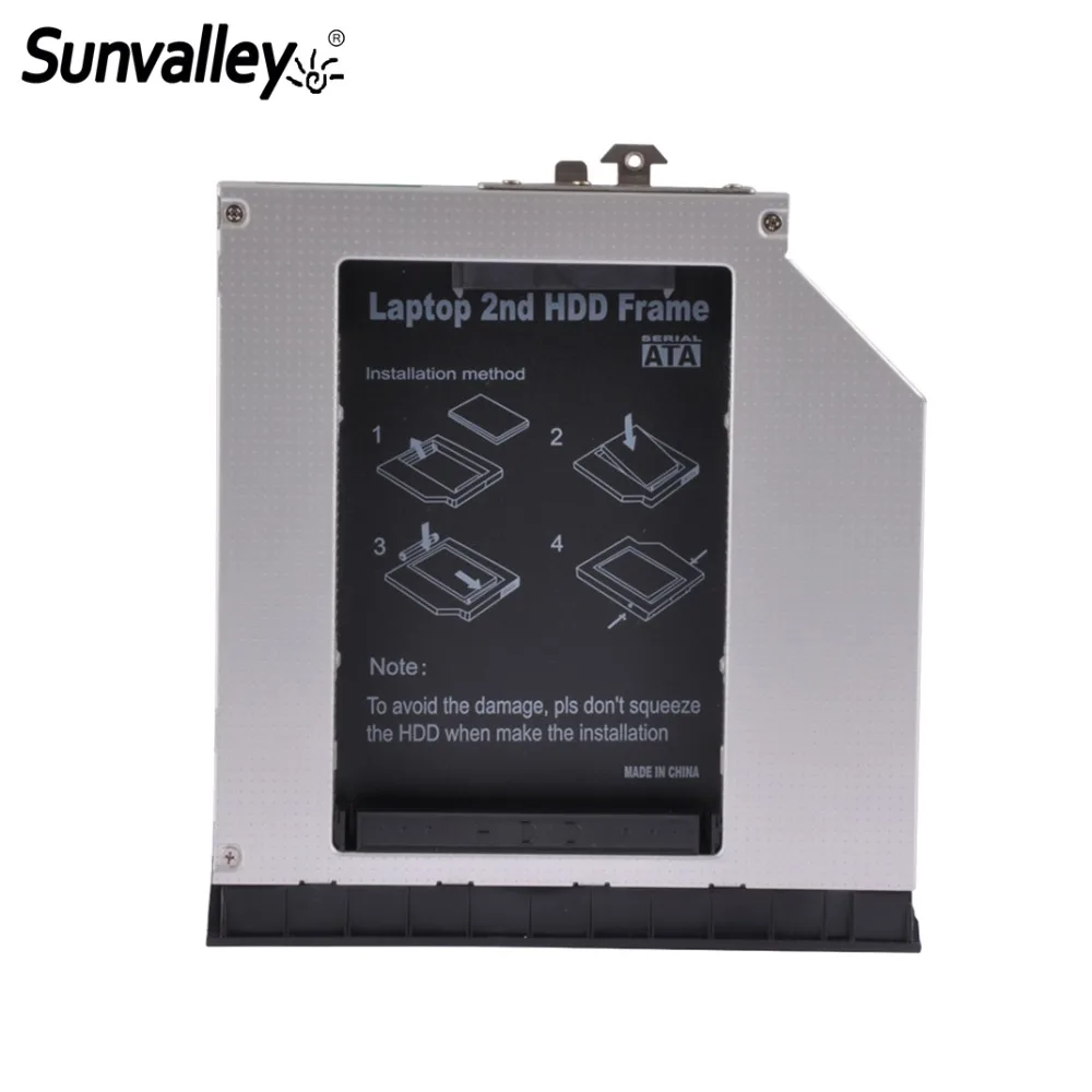 Sunvalley 9,5 мм 2nd HDD Алюминий Caddy для hp SATA Eexchange град диск Корпус 2530 P HD2530P-SS