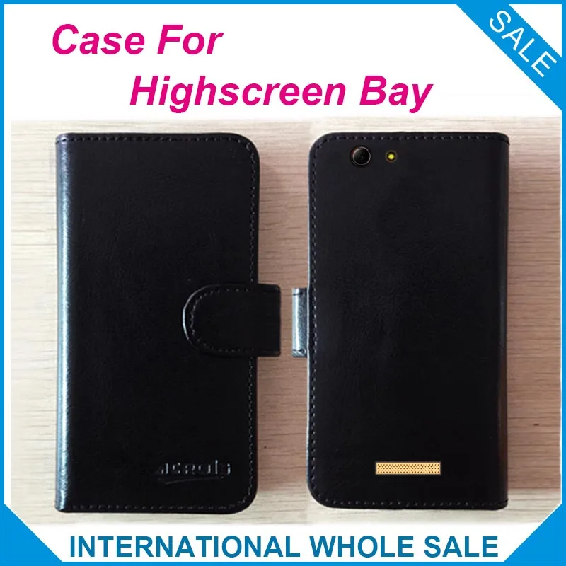 

Hot! 2016 Highscreen Bay Case, 6 Colors High Quality Leather Exclusive Case For Highscreen Bay Protective Phone Cover Tranking