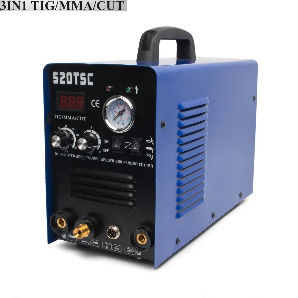 US $336.00 Plasma Cutter 3 in 1 50A Cutting 200A TIGArc Multifunction 520tsc Welding Machine Free Consumables