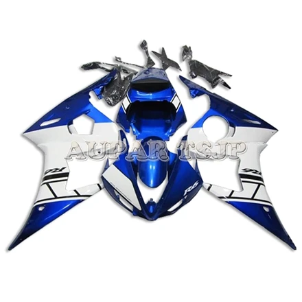 Сине-белые полный инъекции Обтекатели капоты для Yamaha 2003 2004 2005 YZF-600 R6 03 04 05 Sportbike Комплект кузова