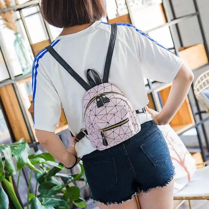Студенческий рюкзак для девушек, на молнии, из искусственной кожи, мини-мода для путешествий, походная, для телефона-B5