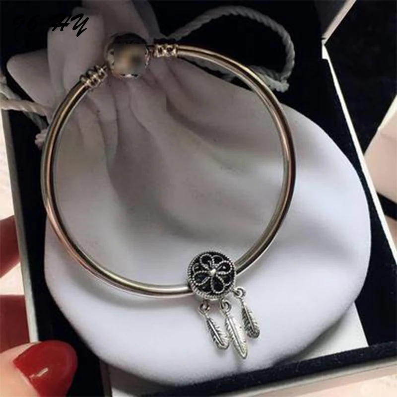 

New Perfect Logo Charm Engraved S925 Sterling Sliver Bracelet Holy Dream Catcher For Women Pandoras Bracelet Women Making DIY