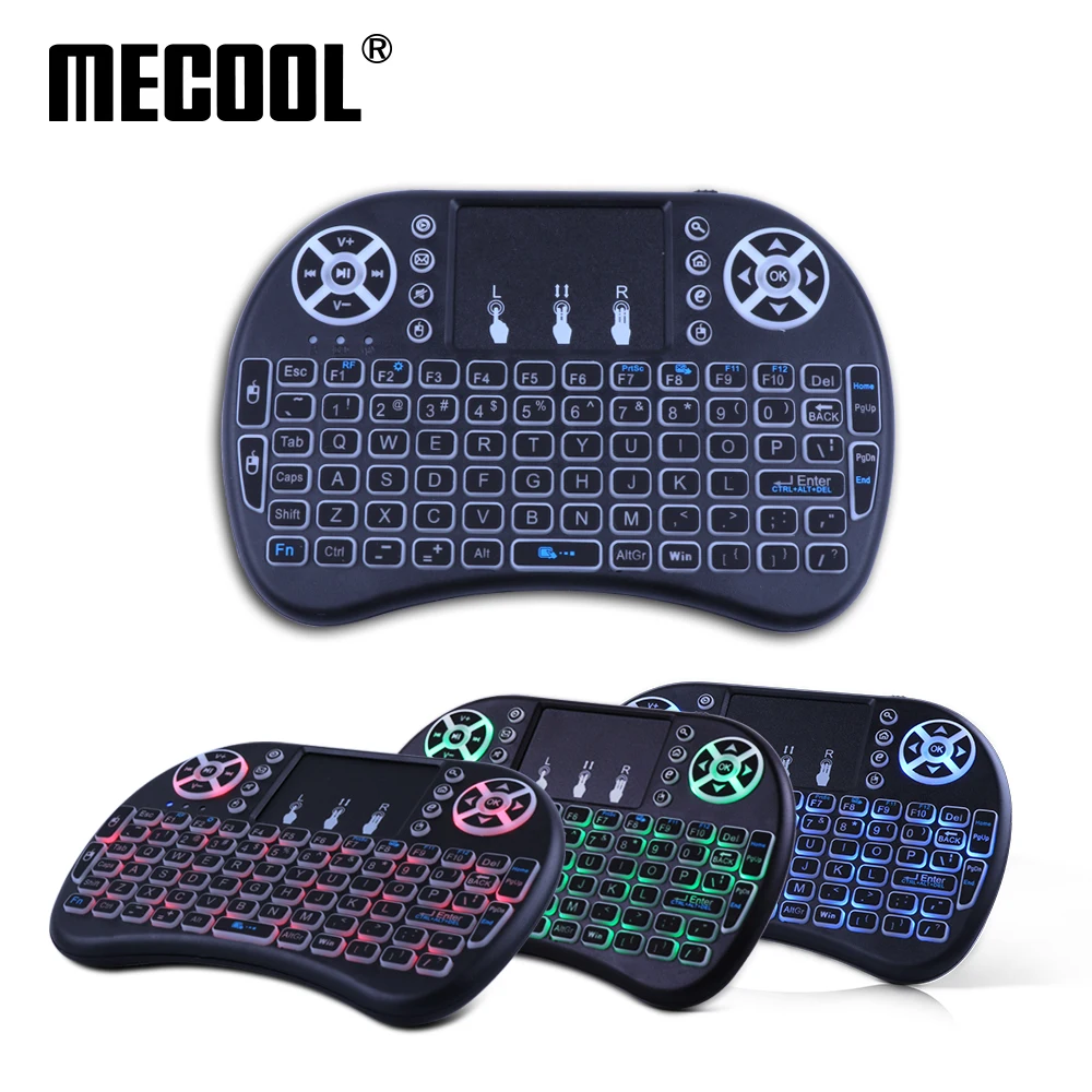 Mecool i8 игровая Беспроводная мини клавиатура 2 4 ГГц с русской и английской