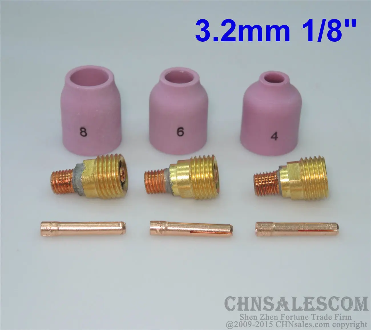 Chnsalescom 9 шт. Tig сварки WP-9/20/25 глинозема сопло-насадка/цанговый/цанговые тела газовый объектив 1/8"
