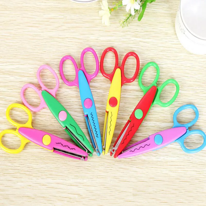 

1pcs lace Scissors Metal and Plastic DIY Scrapbook Paper Photo Tools Diary Decoration Safety Scissors 6 Styles Selection AU307