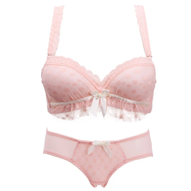 Korea Lingerie Princess Young Girls Small Bra And Panty Set Cute Cheap Bras  Summer Style Shrimp Pink Wholesale Sample Support - AliExpress