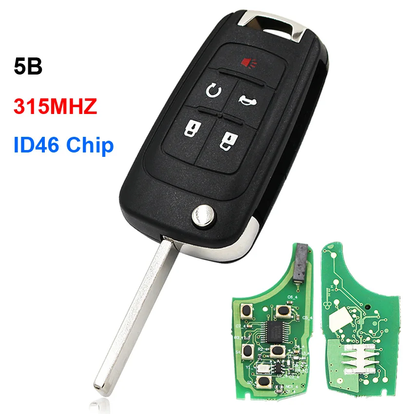 2/3/4/5 кнопки дистанционного ключа складной чехол-книжка автомобильный смарт ключ-брелок 315 МГц ID46 чип для Chevrolet Aveo Cruze Орландо HU100 необработанное лезвие