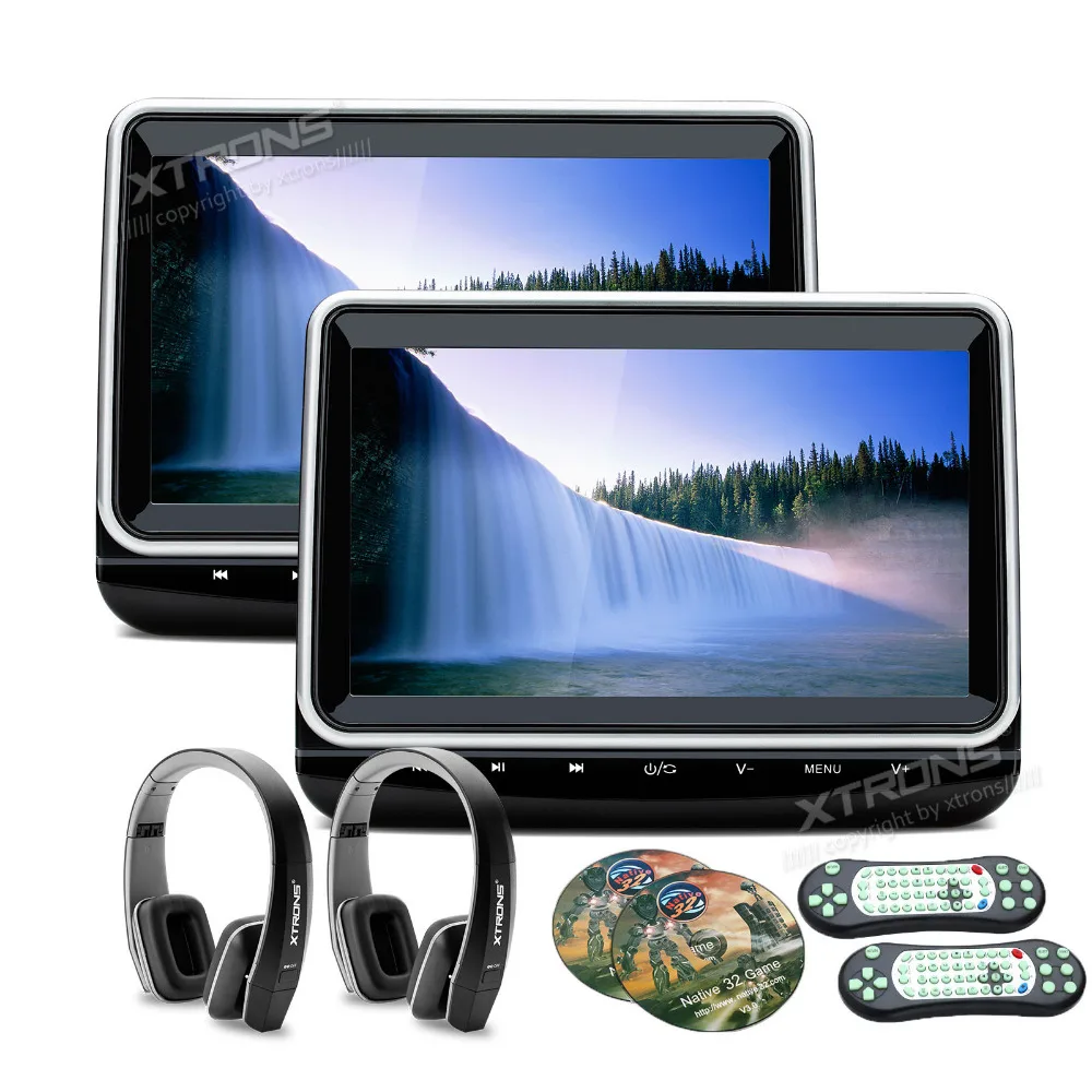 OkanoRayyanka 2pcs 10.1" Car Headrest DVD Player car PC 1080P Video