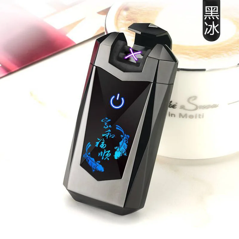 

Double Arc Environmental Protection USB Charging Lighter LED Touch Sensor Cigarette Lighter Ultra-thin Cool Cigarette Lighter