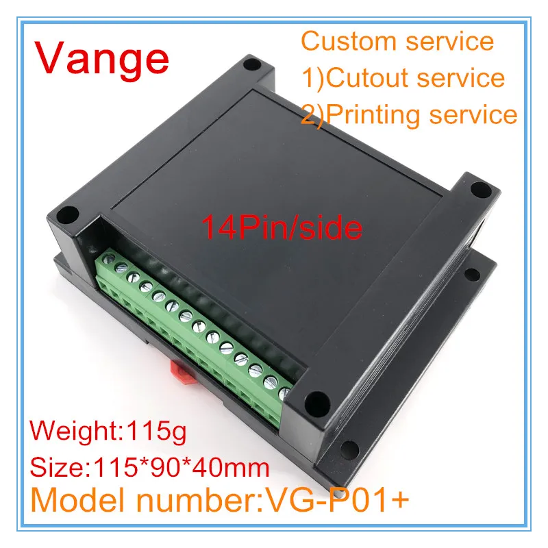 1 шт./лот din-рейка Электрический проект коробка с клеммным блоком 115*90*40 мм ABS пластик Корпус аппарата корпус для управления PCB