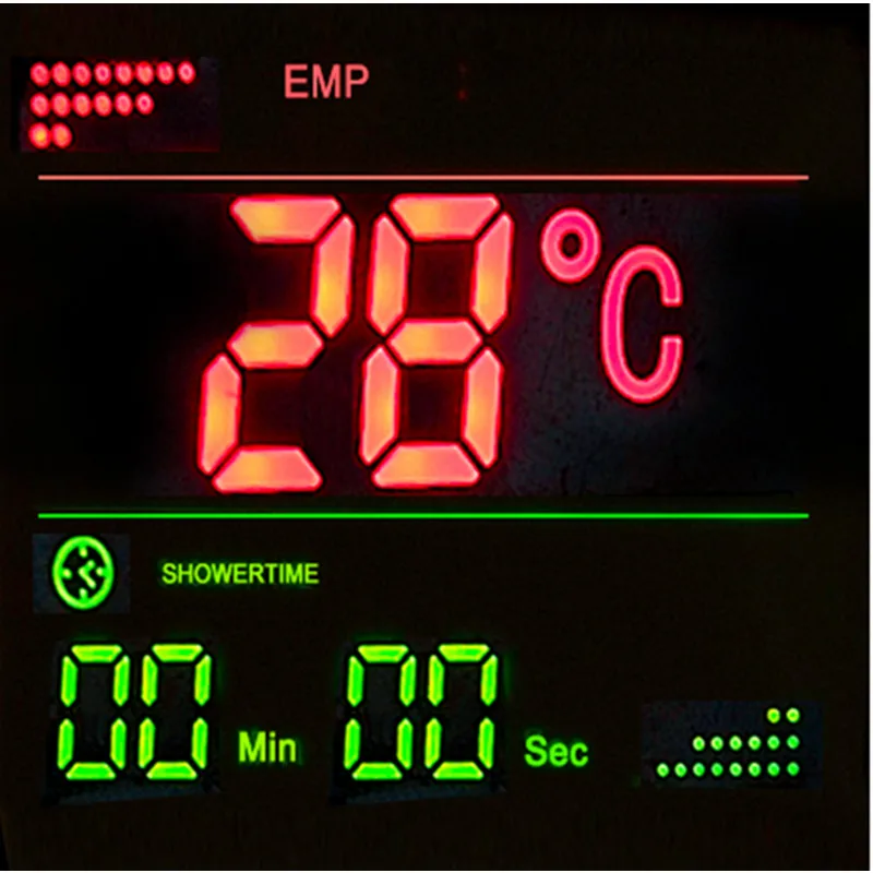 Светодиодная панель температурного контроля термостатический душевой смеситель кран воды питание нет необходимости батарея Smart Ванная