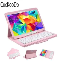 CucKooDo 30pcs/lot Removable Wireless Bluetooth Keyboard Laptop Stylish Keys Case For Samsung Galaxy Tablet S 10.5” SM-T800