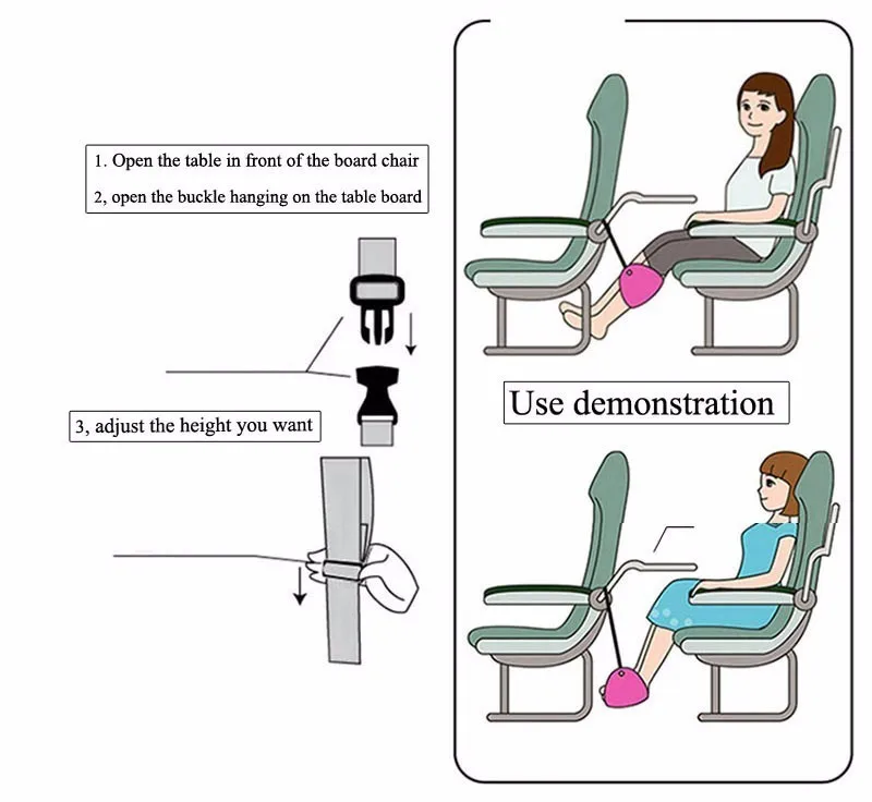 Портативный полиэстер путешествия авиационное сиденье коврик для ног поезд практичная Регулируемая подставка для ног гамак для ног