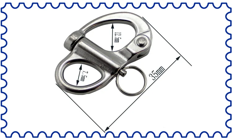 5 шт. 35 мм нержавеющая сталь мини фиксированная Скоба быстросъемные фиксированные скобы с круглым кольцом морское оснащение для лодки аппаратные средства 5 шт