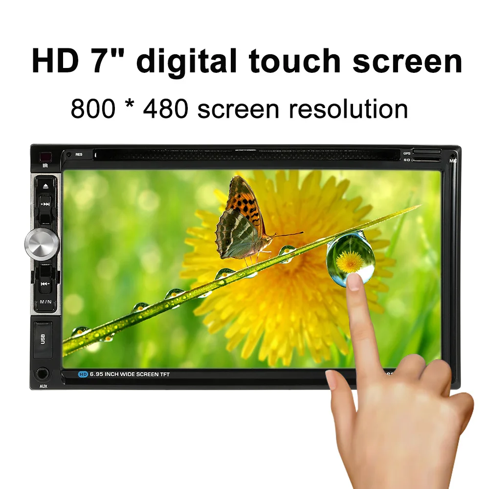 

2 Din Car Radio 7''In Car DVD Player Touch Screen Charge for USB Devices with Rear View Camera Input Interface for Ford Focus 2