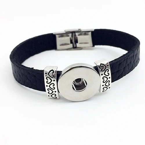 wholesale 2017 Retro Leather Snap Button Bracelet Bt105 ( Fit 18mm 20mm Snaps) | Украшения и аксессуары