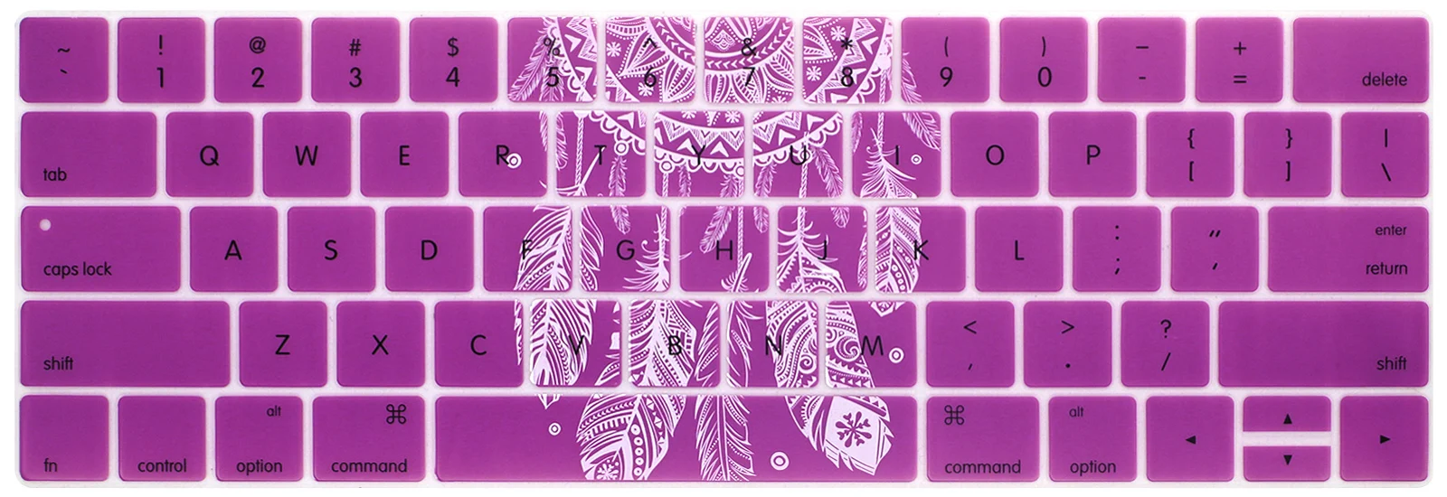 purple dream Для Macbook Pro 13 с сенсорной панелью A1706 Pro 15 A1707 A1989 A1990 нам символы английского языка Клавиатура Защитная крышка кожного покрова - Цвет: purple dream