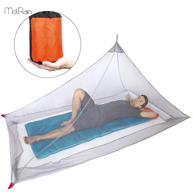 Mosquitera al aire libre para pesca, senderismo, tienda de malla, mosquitera para cama de Camping individual, Red de insectos para de transporte, se adapta al saco de dormir - AliExpress