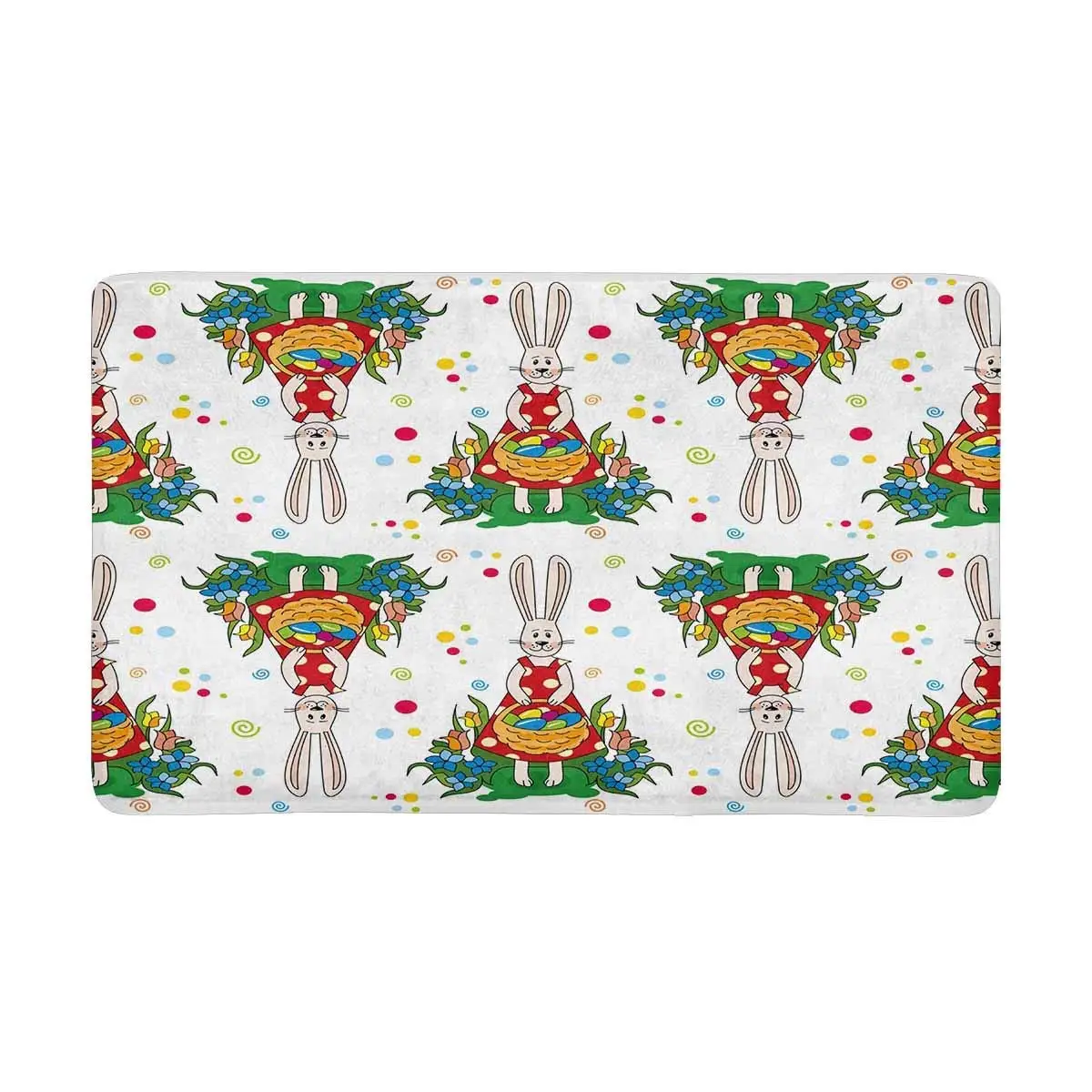 Floral Easter with Handwriting Inscription Happy Easter Indoor Entrance