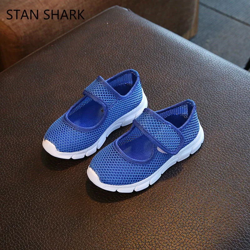 

STAN SHARK 2017 Summer Candy Color Children Boys Girl Slip On Single Shoe Child Student Mesh Net Walking Shoes