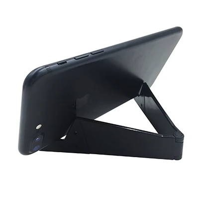black V-type складной 9,7 дюймовый держатель для телефона планшета регулируемый угол Настольный планшет подставка для телефона для ipad/планшета для iphone для huawei - Цвет: black