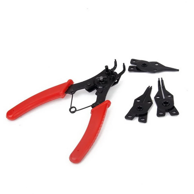 Free ship 4 IN 1 Multifunctional Snap Ring Pliers Multi Tools Crimp Tool Internal External Ring Remover Retaining Circlip Pliers